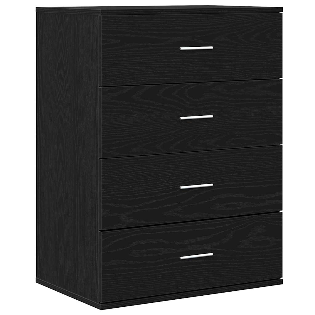 Buffet avec tiroir Chêne noir 60 x 39 x 80 cm Bois d'ingénierie - XIOS
