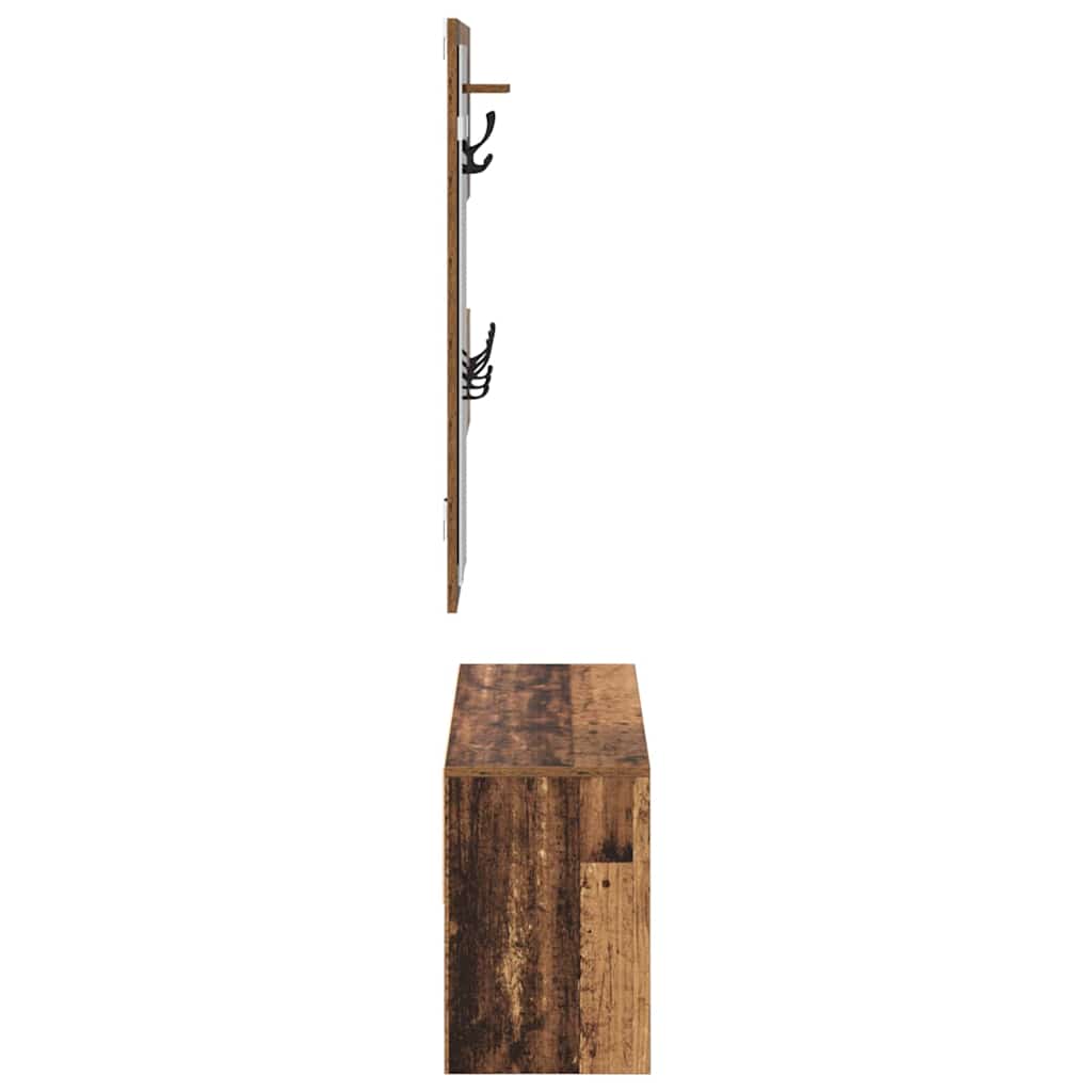 Ensemble de meubles d'entrée avec tiroir 4 pcs Bois ancien - XIOS
