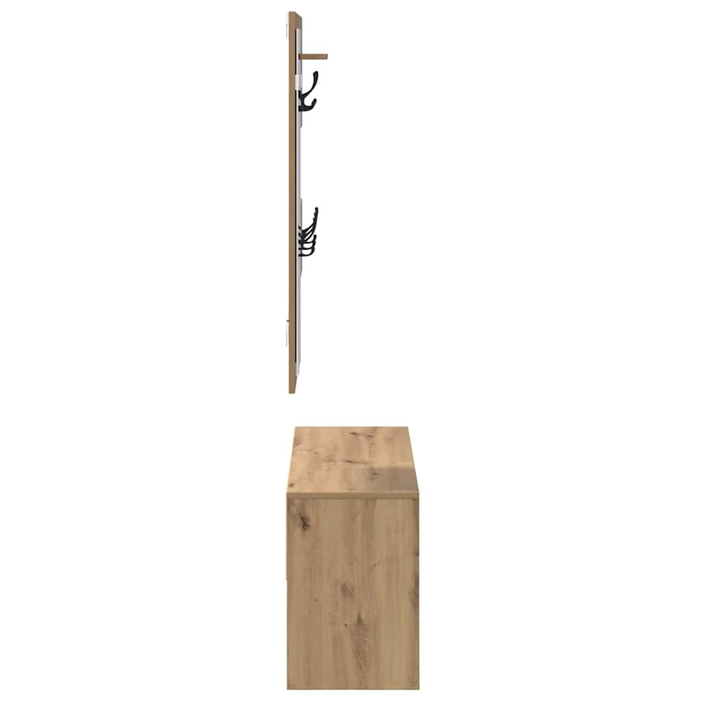 Ensemble de meubles d'entrée 4 pcs Chêne noir 90 x 31 x 46.5 cm - XIOS