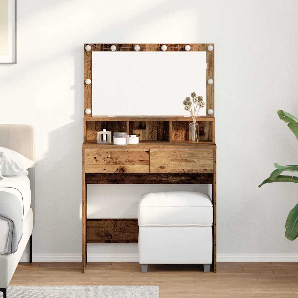Table de Toilette avec tiroir Bois ancien 80 x 41 x 134,5 cm - XIOS