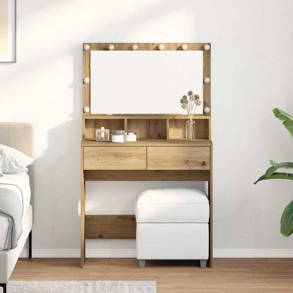 Table de Toilette Chêne artisanal 80 x 41 x 134,5 cm - XIOS