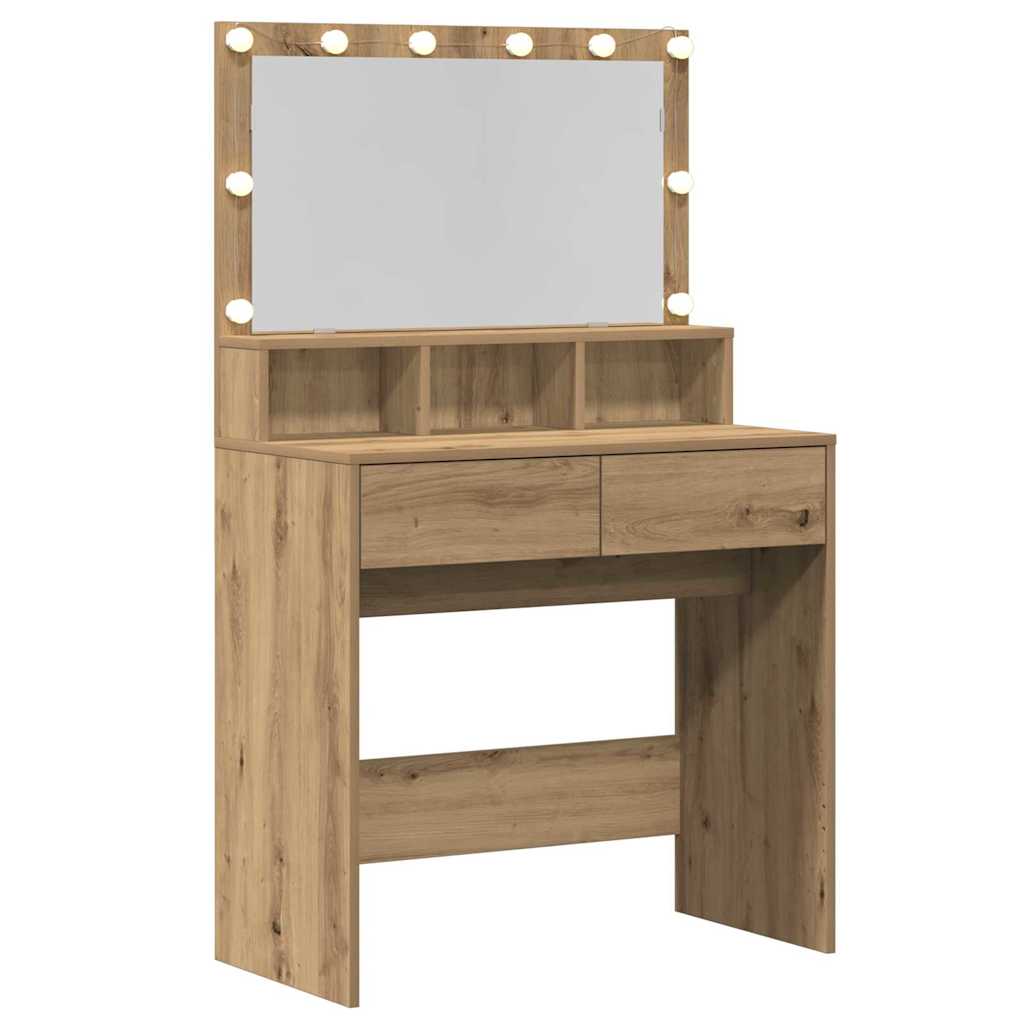 Table de Toilette Chêne artisanal 80 x 41 x 134,5 cm - XIOS