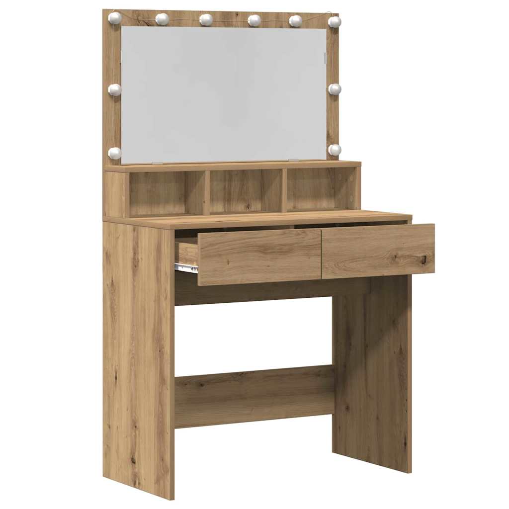 Table de Toilette Chêne artisanal 80 x 41 x 134,5 cm - XIOS