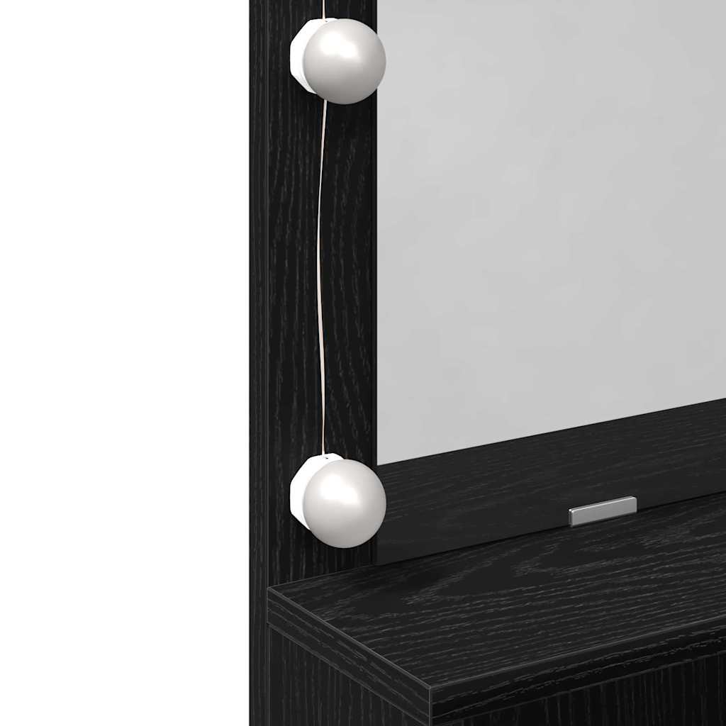 Table de Toilette avec tiroir Chêne noir 80 x 41 x 134,5 cm - XIOS