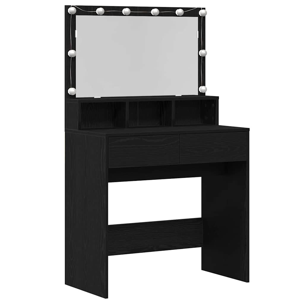 Table de Toilette avec tiroir Chêne noir 80 x 41 x 134,5 cm - XIOS
