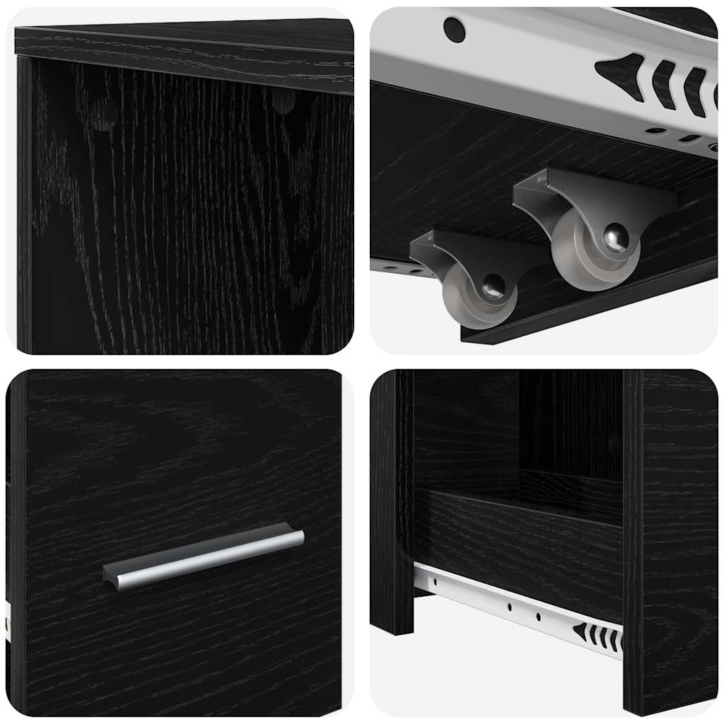 Ensemble de mobilier de salle de bain Montage mural Chêne noir - XIOS