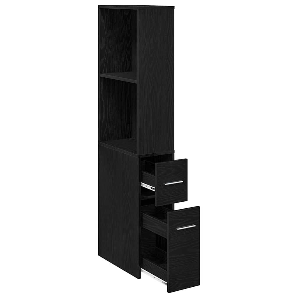 Ensemble de mobilier de salle de bain Montage mural Chêne noir - XIOS