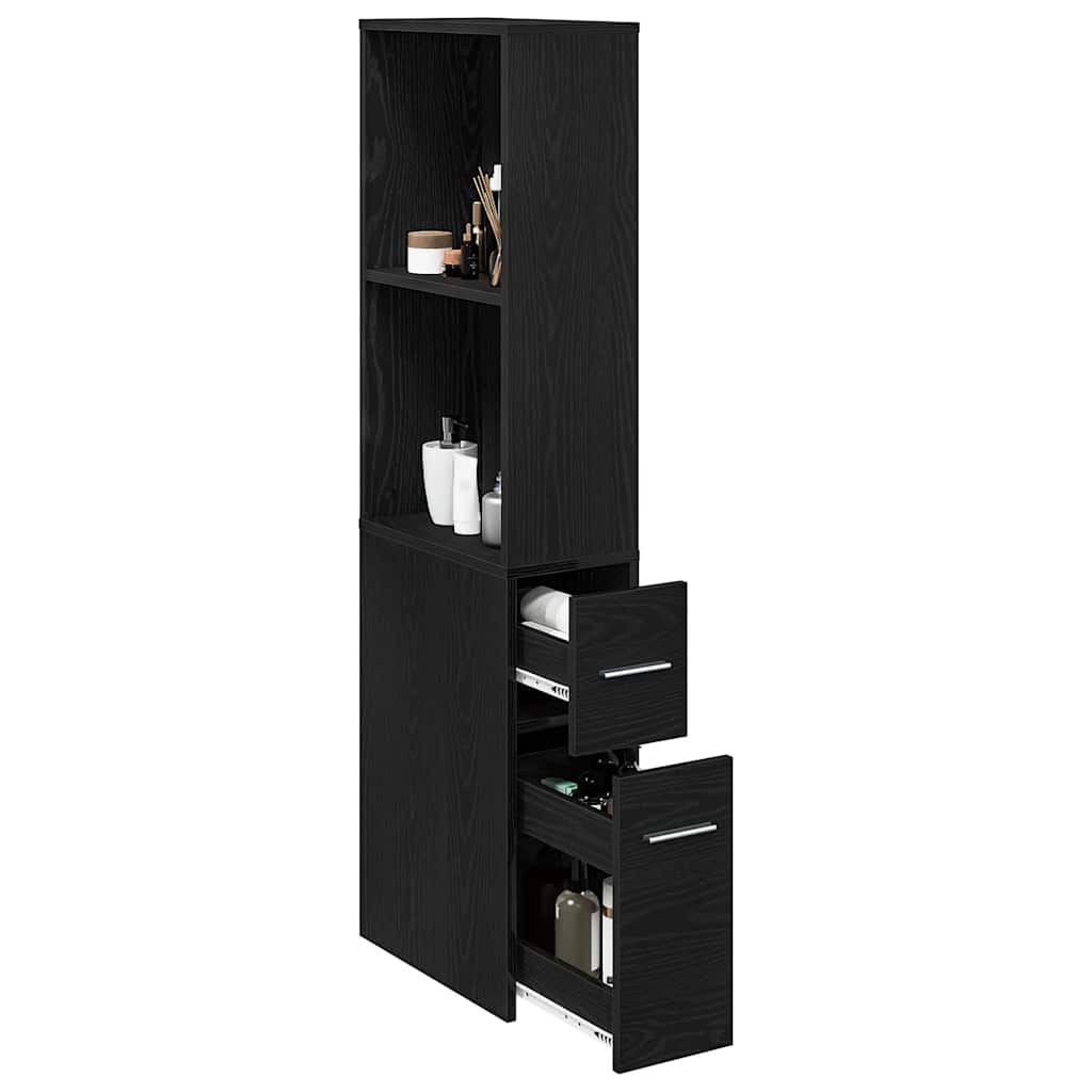 Ensemble de mobilier de salle de bain Montage mural Chêne noir - XIOS