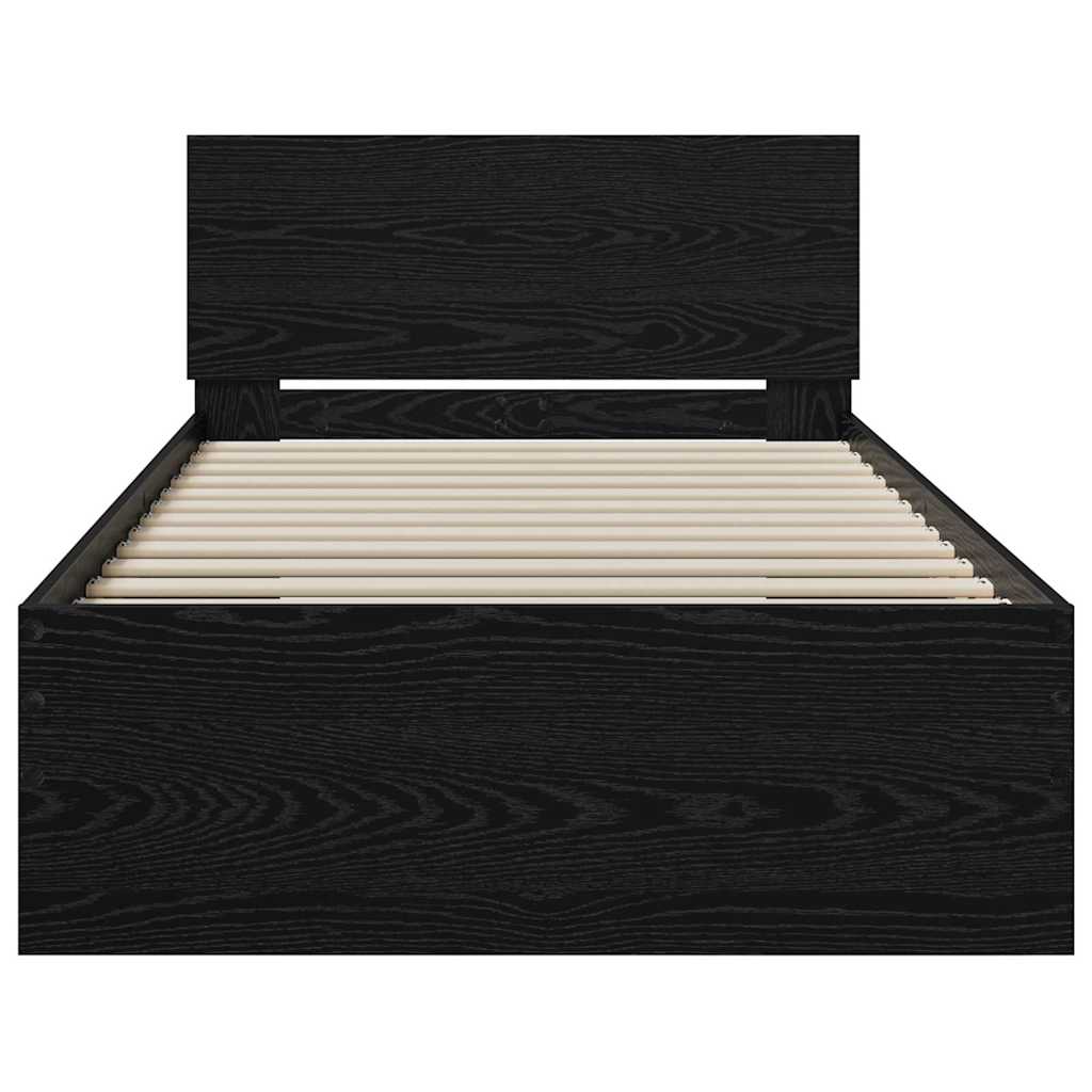 Cadre de lit Chêne noir 90 x 200 cm Bois d'ingénierie - XIOS