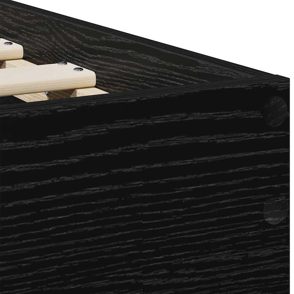 Cadre de lit Chêne noir 75 x 190 cm Bois d'ingénierie - XIOS