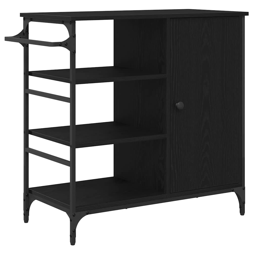 Chariot de cuisine Chêne noir 87,5 x 38,5 x 84,5 cm - XIOS