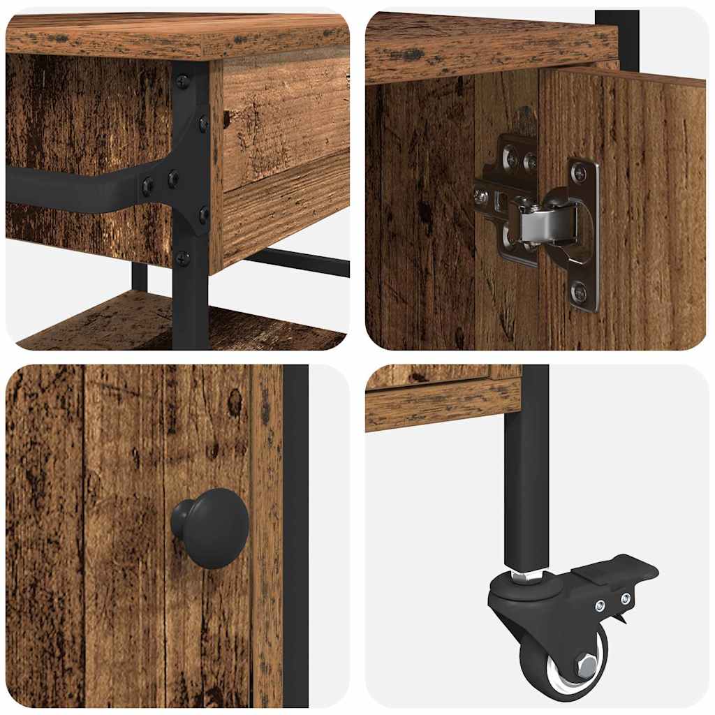 Chariot de cuisine Bois ancien 56 x 43 x 89.5 cm - XIOS