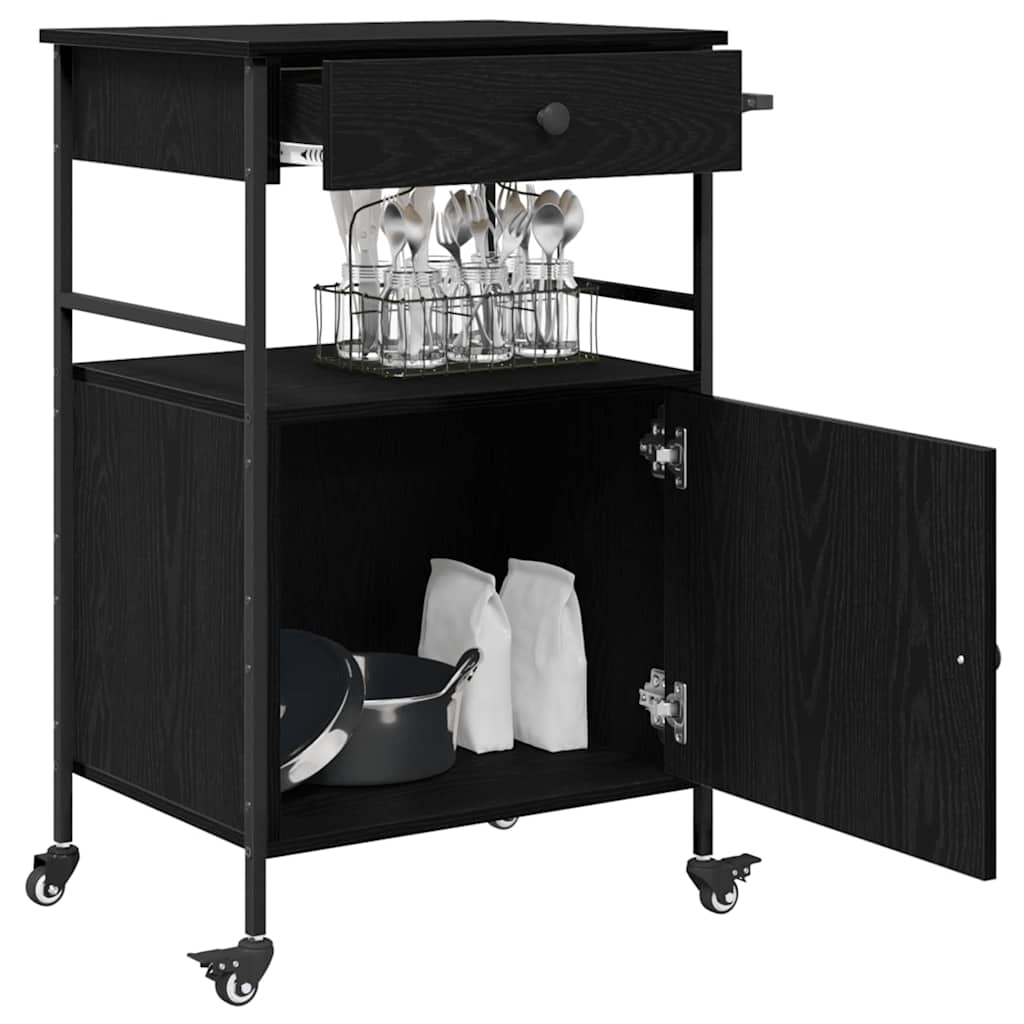 Chariot de cuisine Chêne noir 56 x 43 x 89,5 cm - XIOS