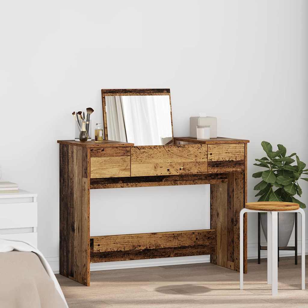 Table de Toilette avec tiroir Bois ancien 100 x 45 x 76 cm - XIOS