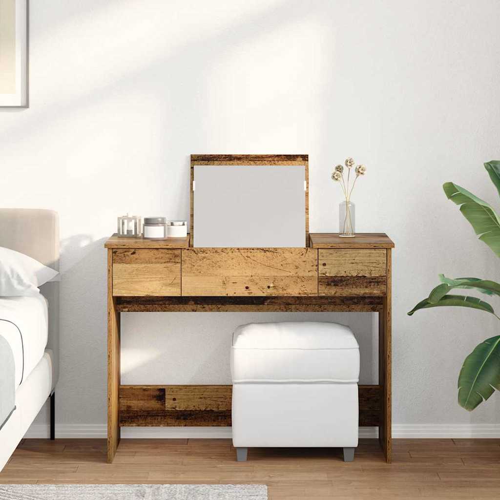 Table de Toilette avec tiroir Bois ancien 100 x 45 x 76 cm - XIOS