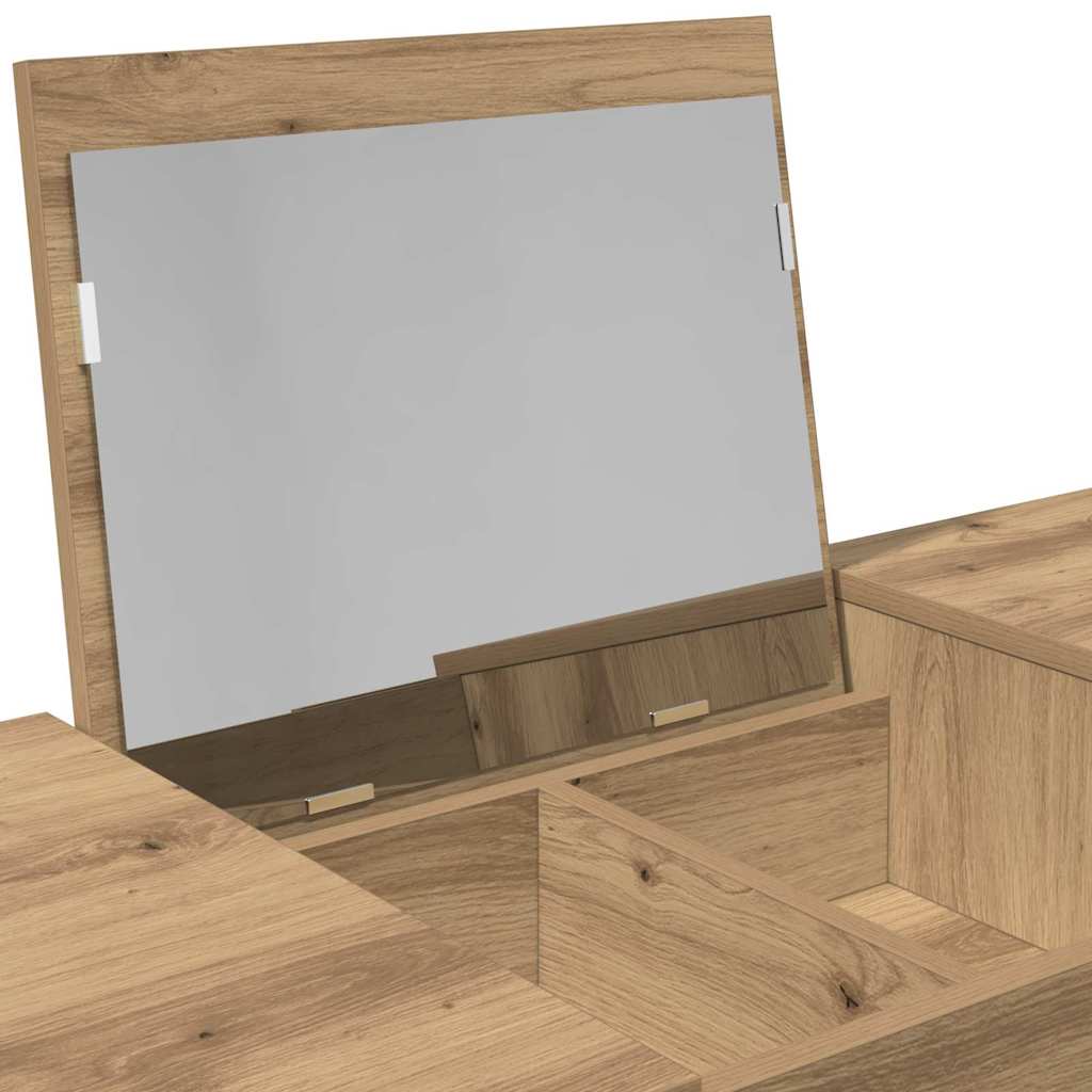 Table de Toilette avec tiroir chêne artisanal 100 x 45 x 76 cm - XIOS
