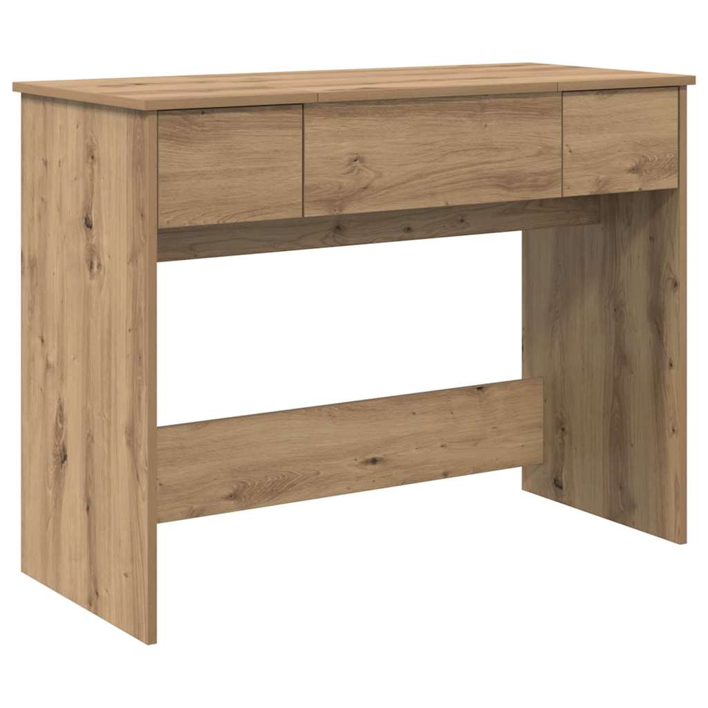 Table de Toilette avec tiroir chêne artisanal 100 x 45 x 76 cm - XIOS