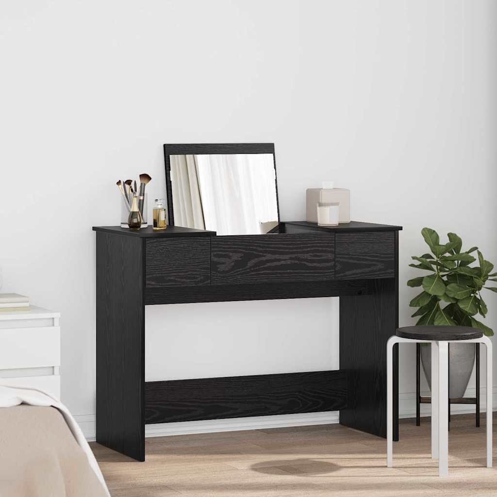 Table de Toilette Chêne noir 100 x 45 x 76 cm Bois d'ingénierie - XIOS