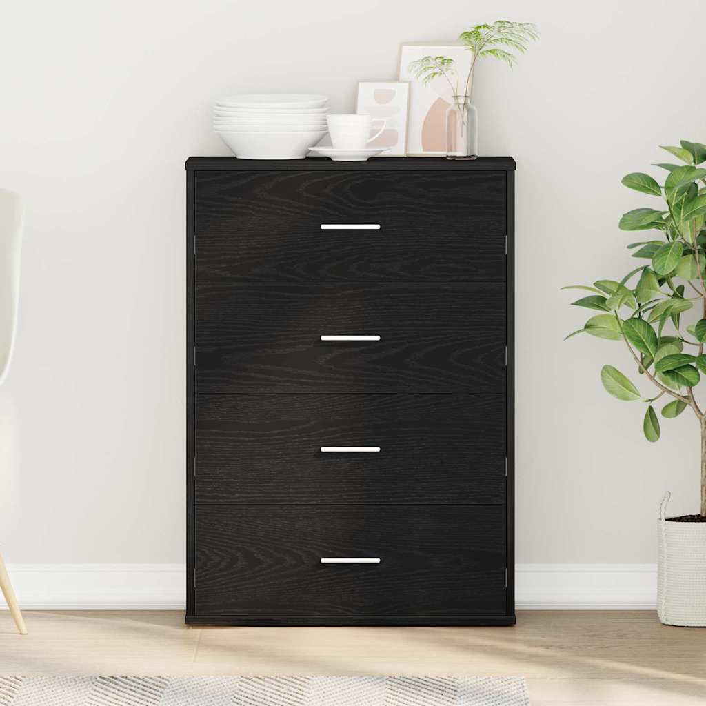 Buffet avec tiroir Chêne noir 60 x 31 x 84 cm Bois d'ingénierie - XIOS
