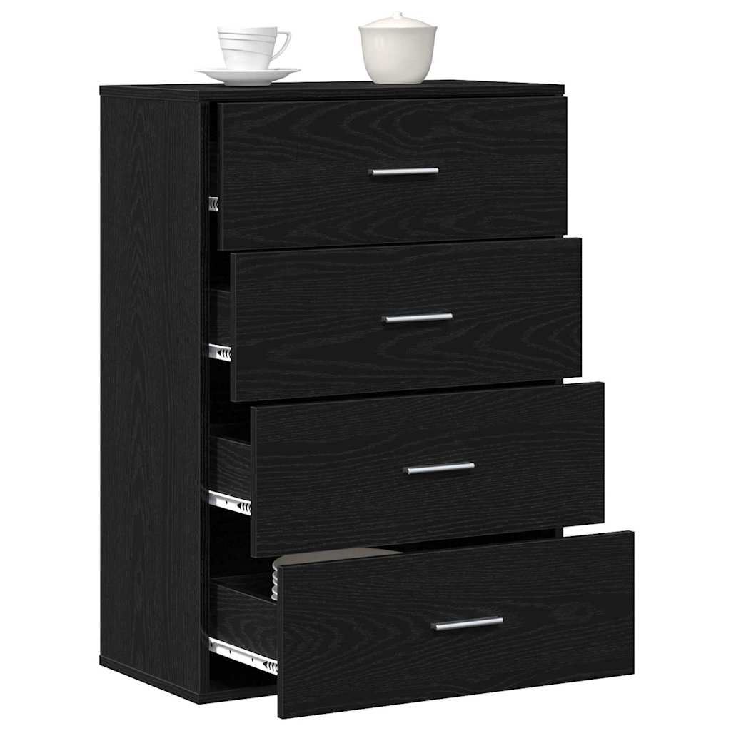 Buffet avec tiroir Chêne noir 60 x 31 x 84 cm Bois d'ingénierie - XIOS