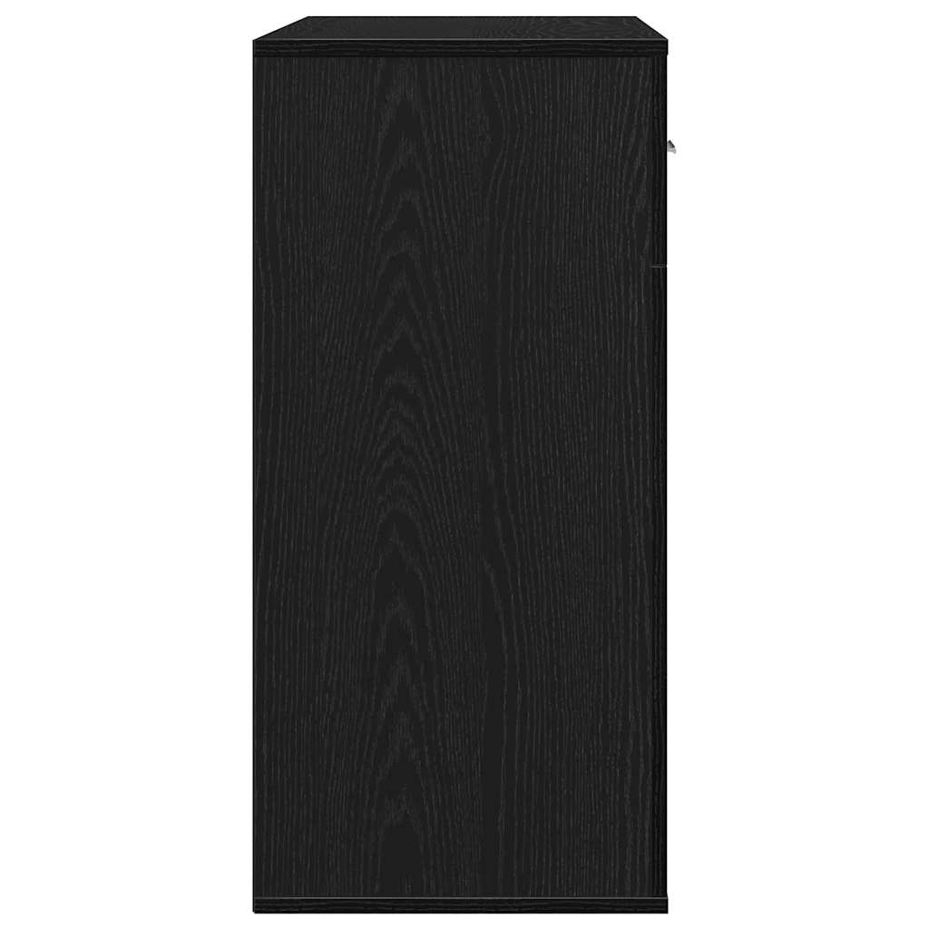 Buffet avec tiroir Chêne noir 79 x 38 x 80 cm Bois d'ingénierie - XIOS