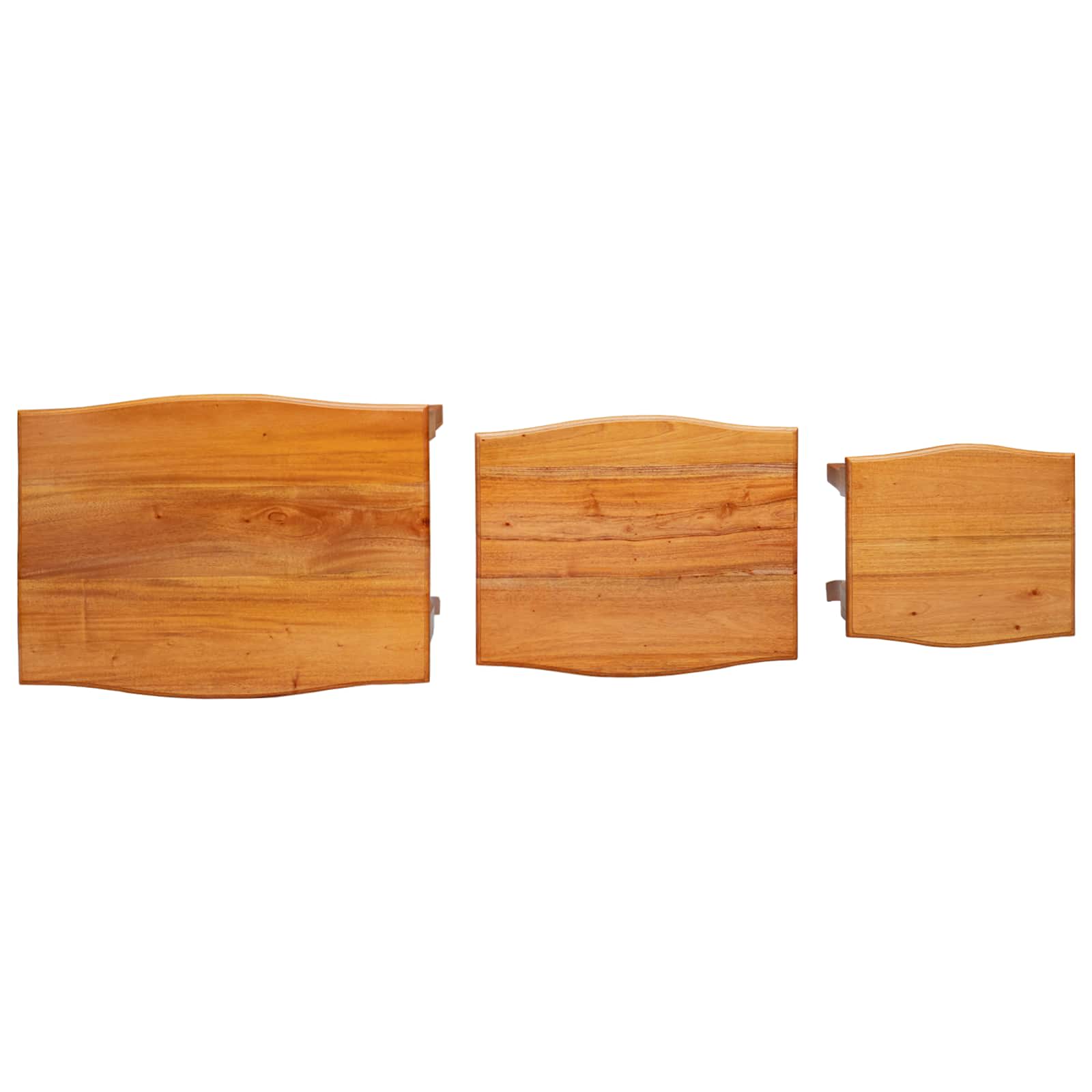 Tables d'appoint emboîtables 3 pcs Naturel - XIOS