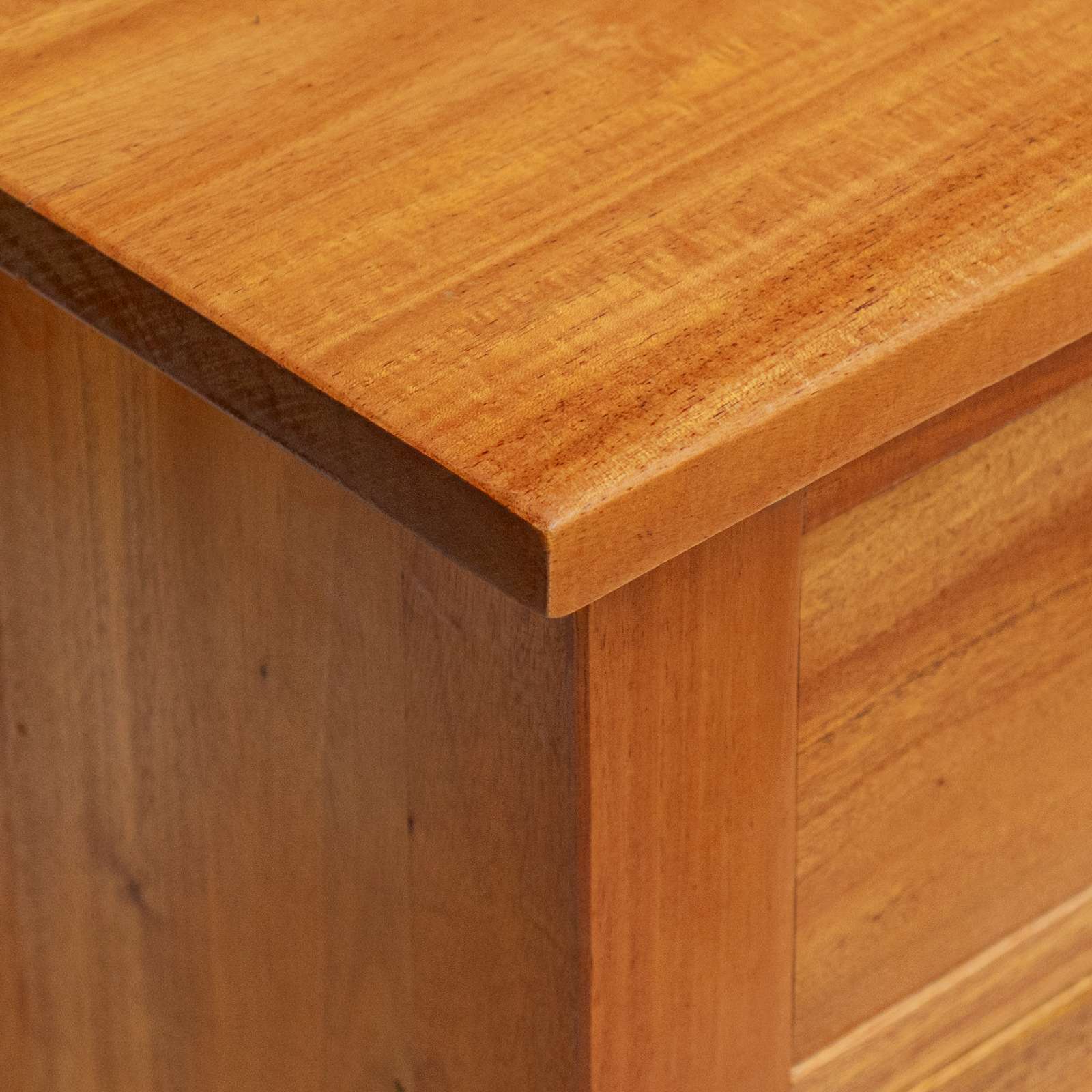 Meuble TV Naturel 100 x 40,5 x 46 cm Bois de Mahogany Massif - XIOS