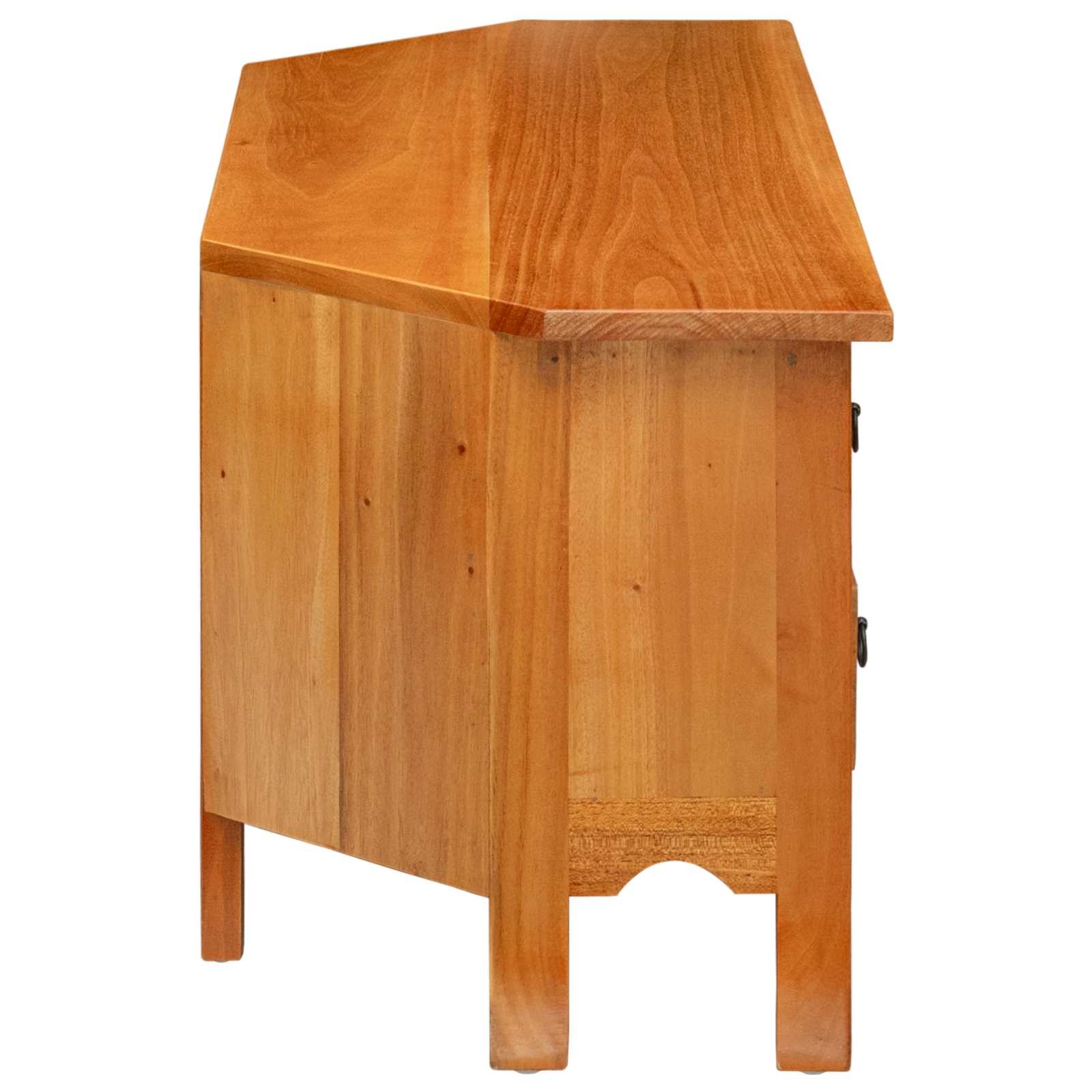 Meuble TV Naturel 100 x 40,5 x 46 cm Bois de Mahogany Massif - XIOS