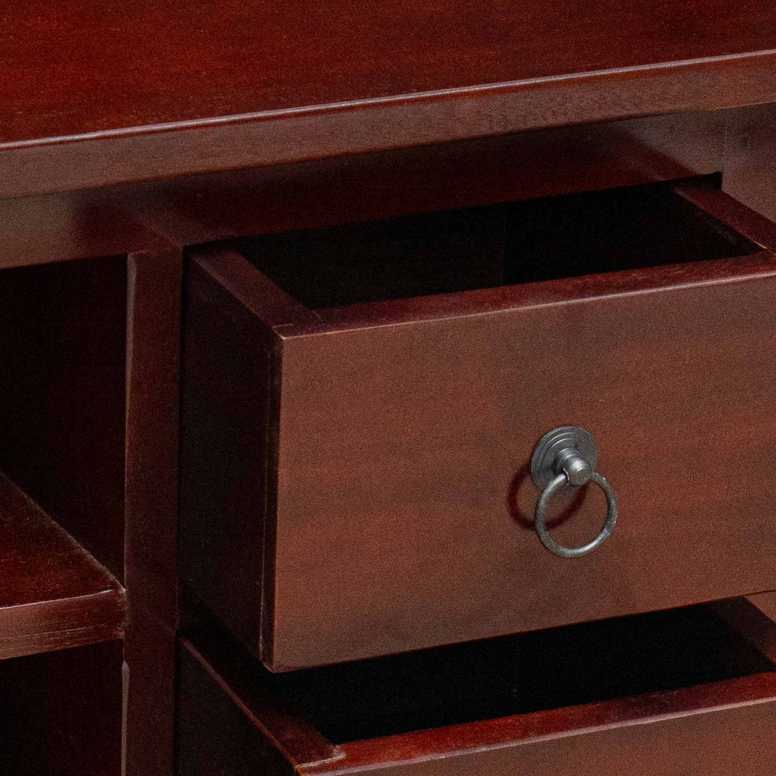 Meuble TV Marron 100 x 40,5 x 46 cm Bois de Mahogany Massif - XIOS