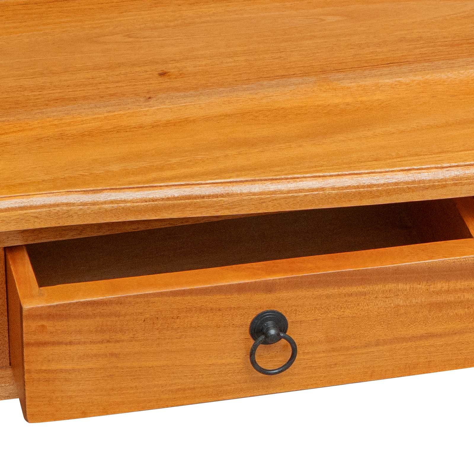 Table console Naturel 115 x 32 x 76 cm Bois de Mahogany Massif - XIOS