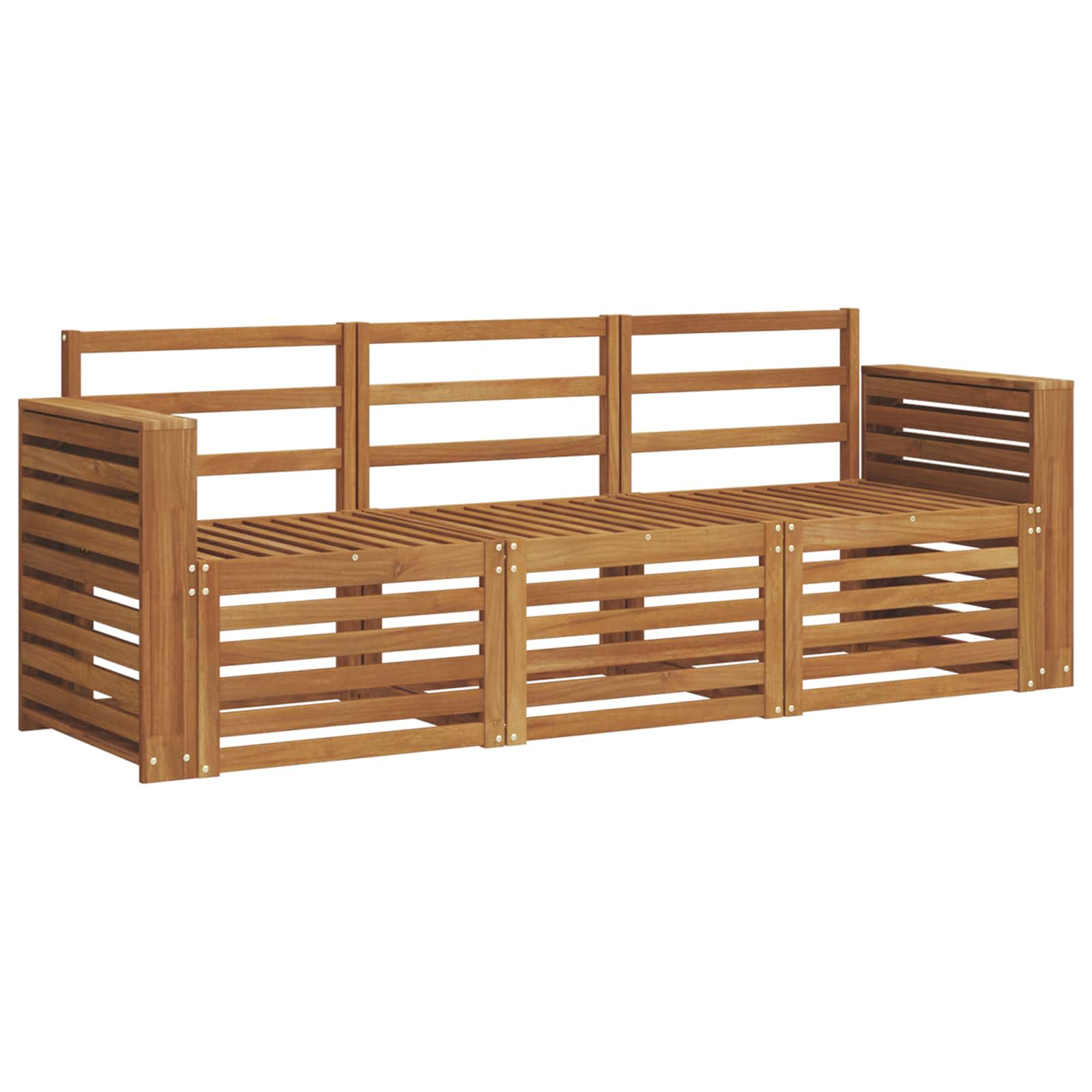 Ensembles de canapés 3 pcs Naturel Bois d'Acacia Massif - XIOS