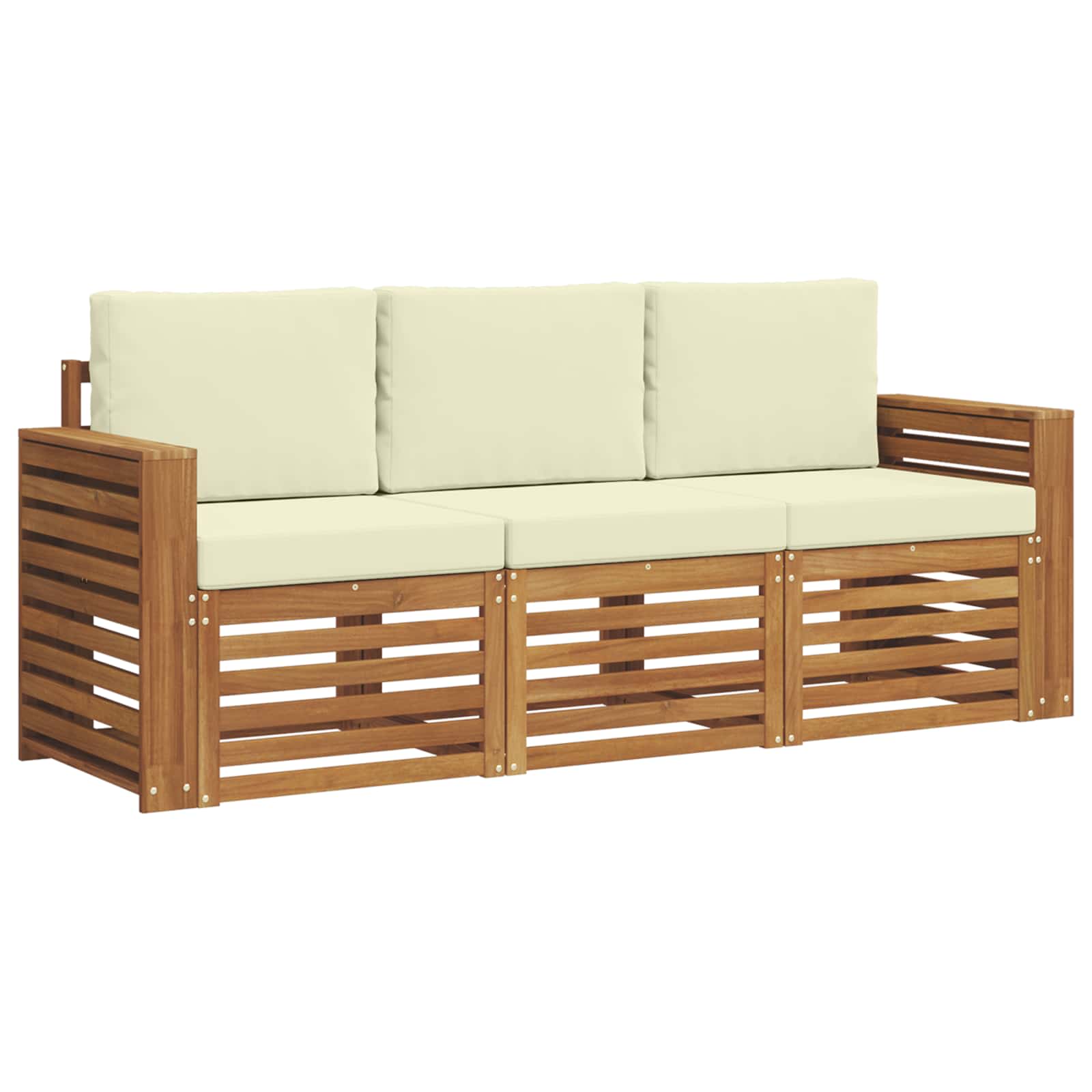 Ensembles de canapés avec coussin 3 pcs Naturel et Crème - XIOS