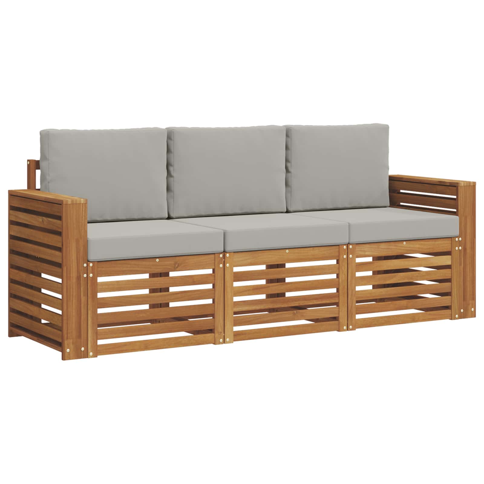 Ensembles de canapés avec coussin 3 pcs Gris Naturel et Clair - XIOS