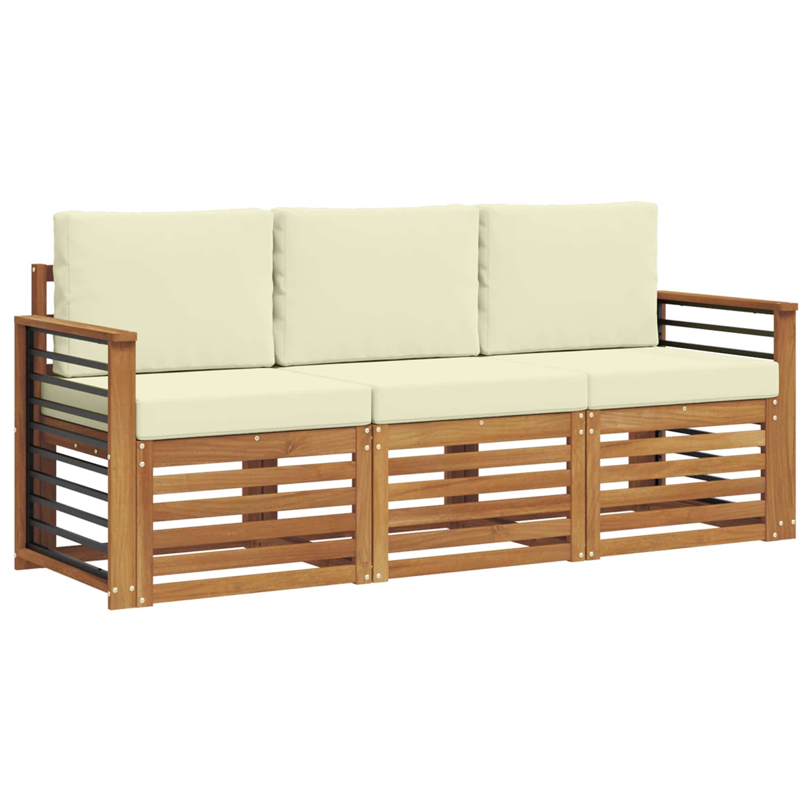Ensembles de canapés avec coussin 3 pcs Naturel et Crème - XIOS