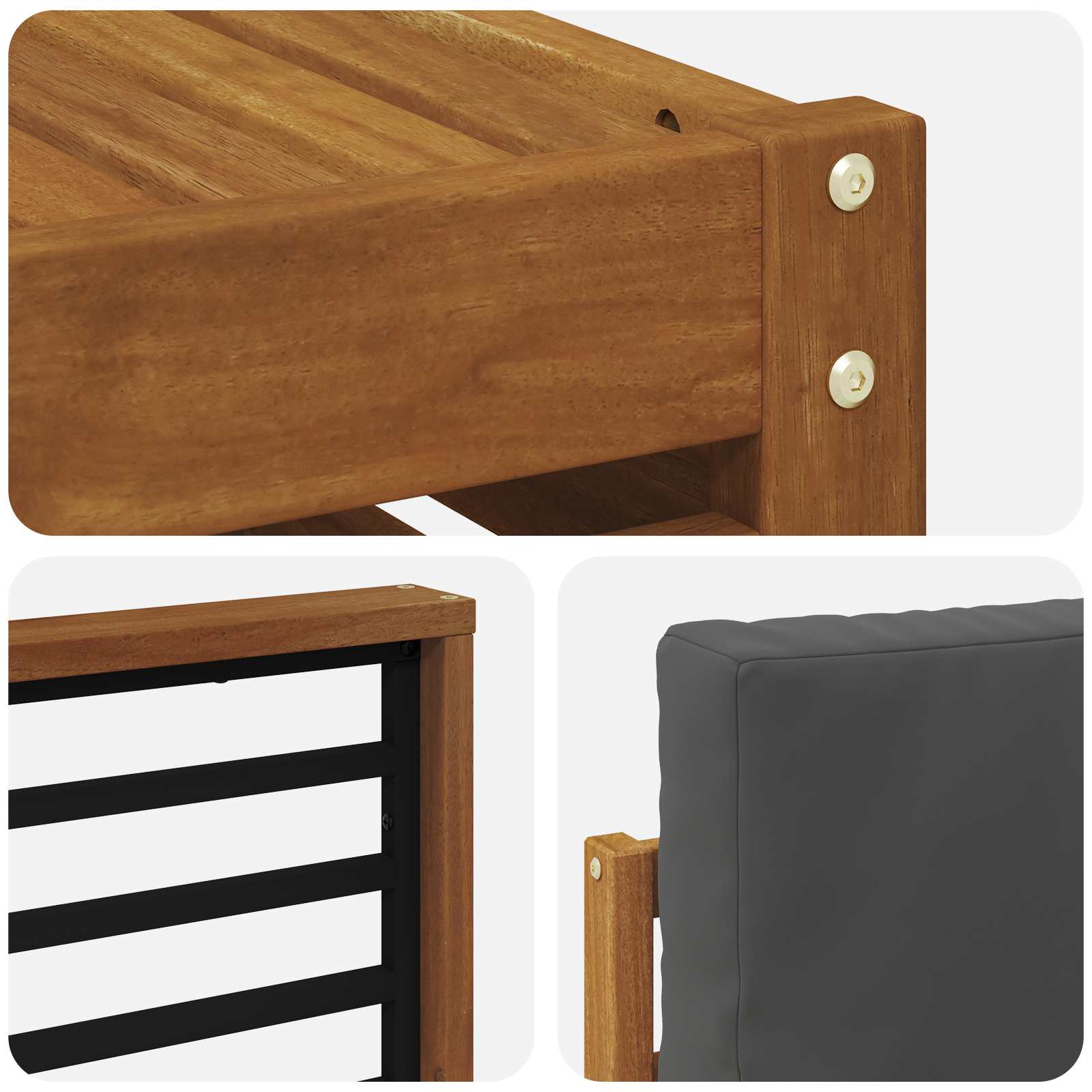 Ensemble de canapés d'extérieur 5 pcs Naturel et Anthracite - XIOS