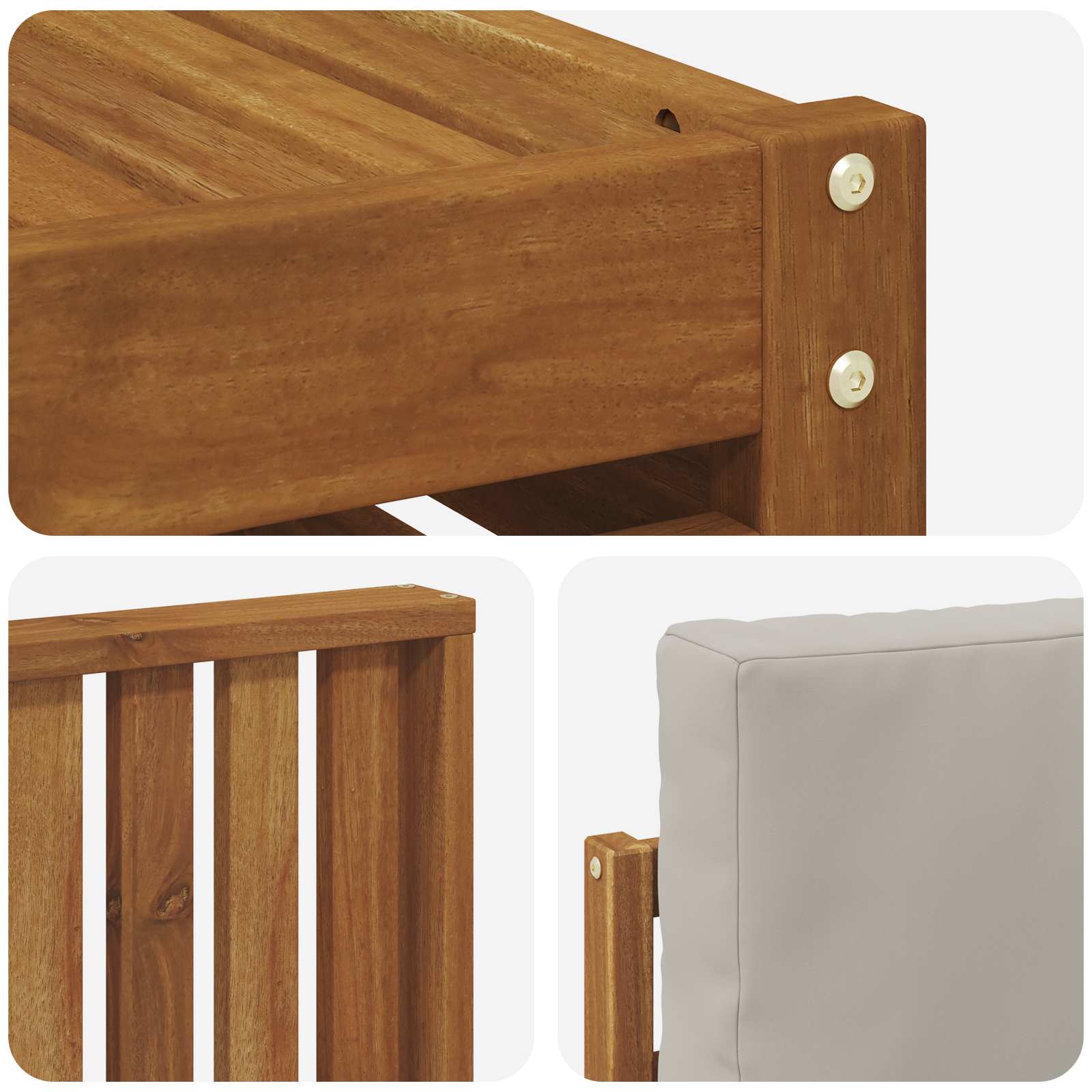 Ensembles de canapés avec coussin 6 pcs Gris Naturel et Clair - XIOS
