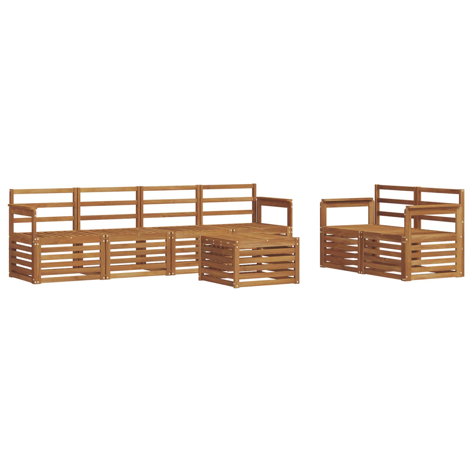 Ensemble de canapés d'extérieur 7 pcs Naturel - XIOS