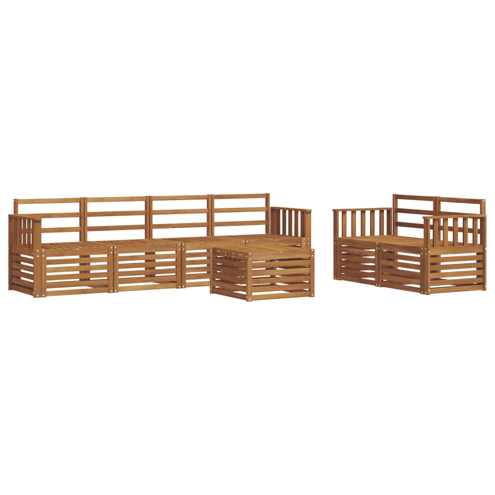 Ensemble de canapés d'extérieur 7 pcs Naturel - XIOS