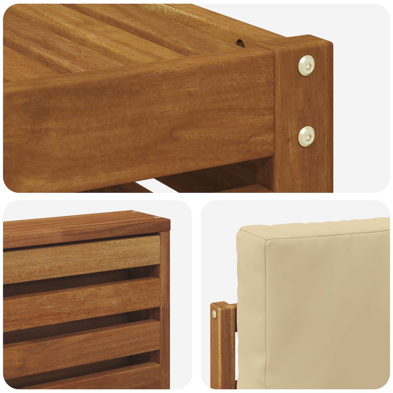 Ensemble de canapés d'extérieur 7 pcs Naturel et Beige - XIOS