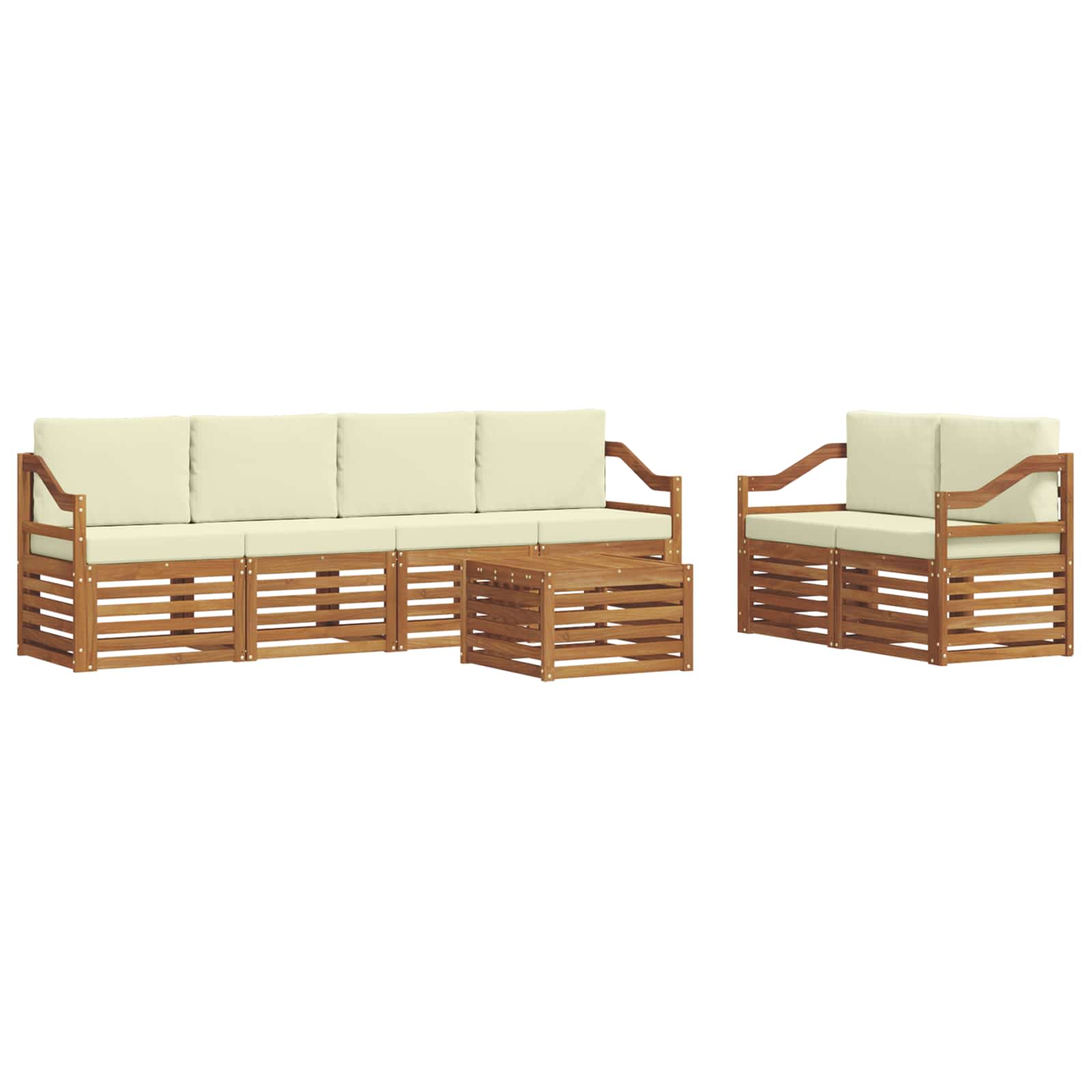Ensemble de canapés d'extérieur 7 pcs Naturel et Crème - XIOS