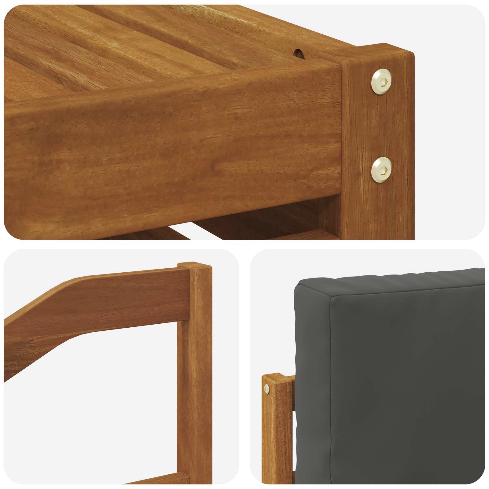 Ensemble de canapés d'extérieur 7 pcs Naturel et Anthracite - XIOS