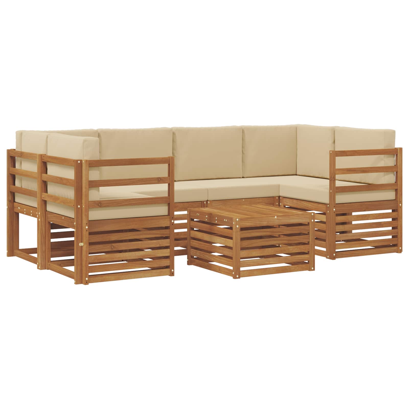 Ensemble de canapés d'extérieur 7 pcs Naturel et Beige - XIOS