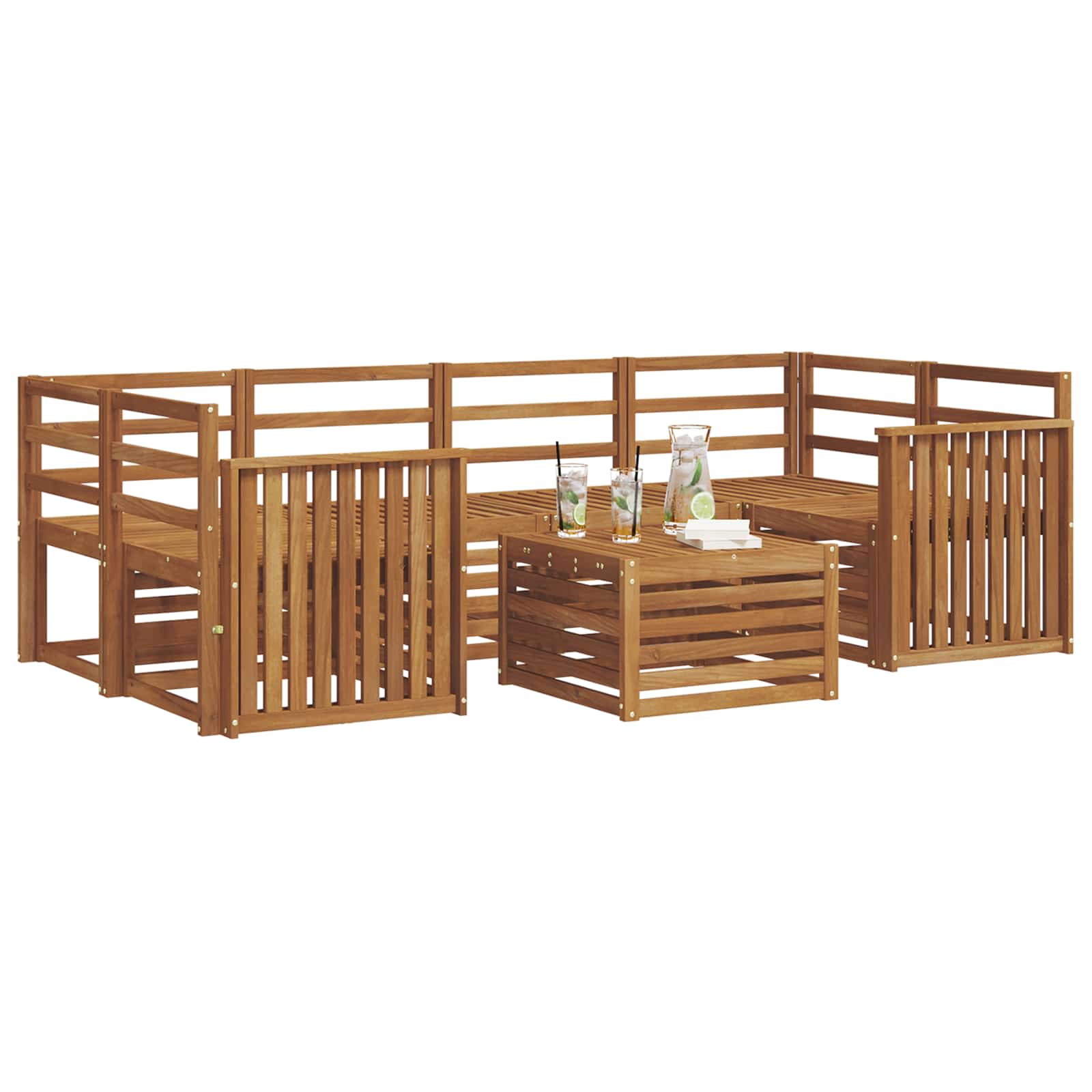 Ensemble de canapés d'extérieur 7 pcs Naturel - XIOS