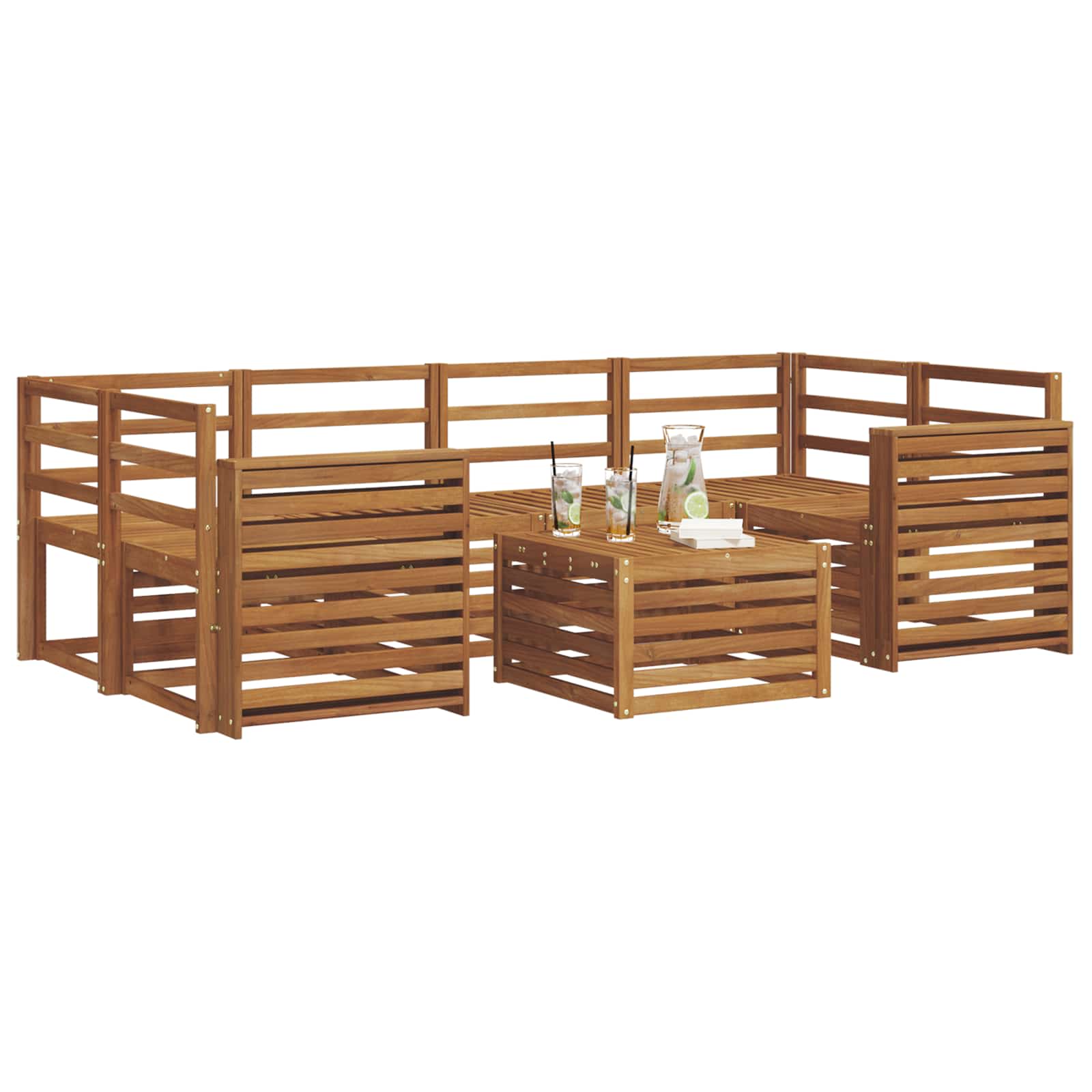 Ensemble de canapés d'extérieur 7 pcs Naturel - XIOS