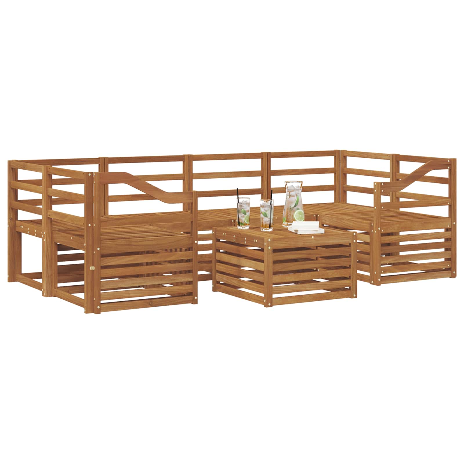 Ensemble de canapés d'extérieur 7 pcs Naturel - XIOS