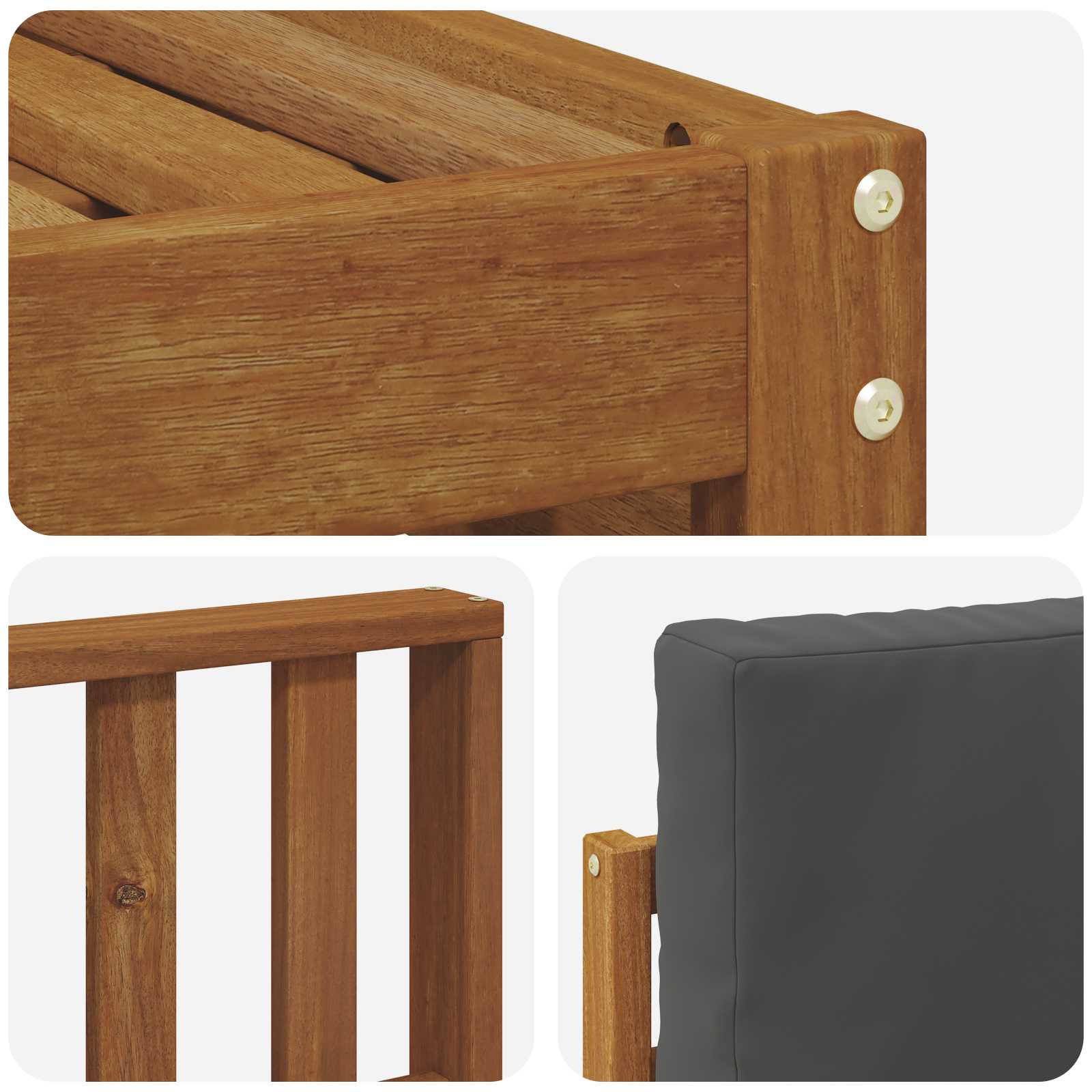 Ensembles de canapés avec coussin 8 pcs Naturel et Anthracite - XIOS