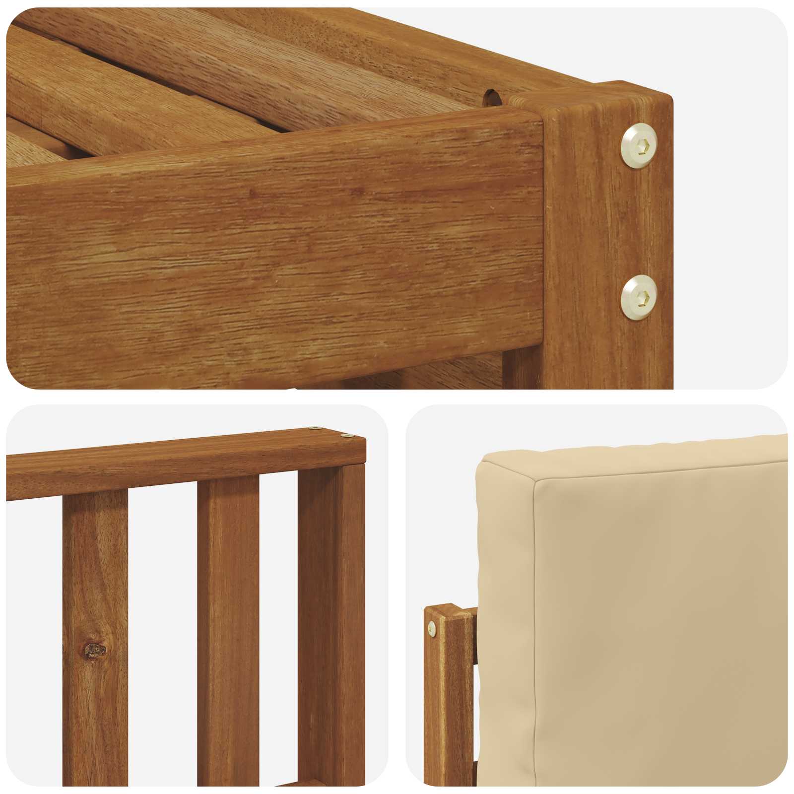 Ensembles de canapés avec coussin 8 pcs Naturel et Beige - XIOS