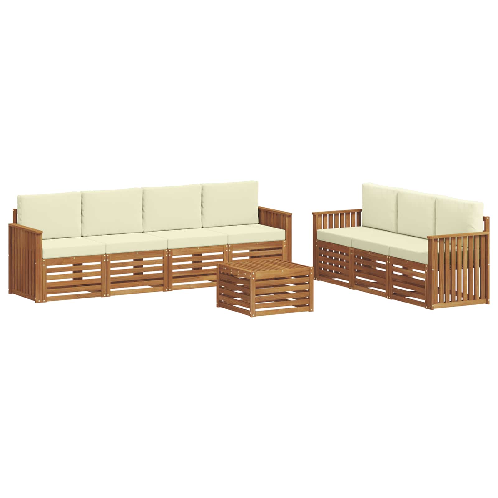 Ensembles de canapés avec coussin 8 pcs Naturel et Crème - XIOS