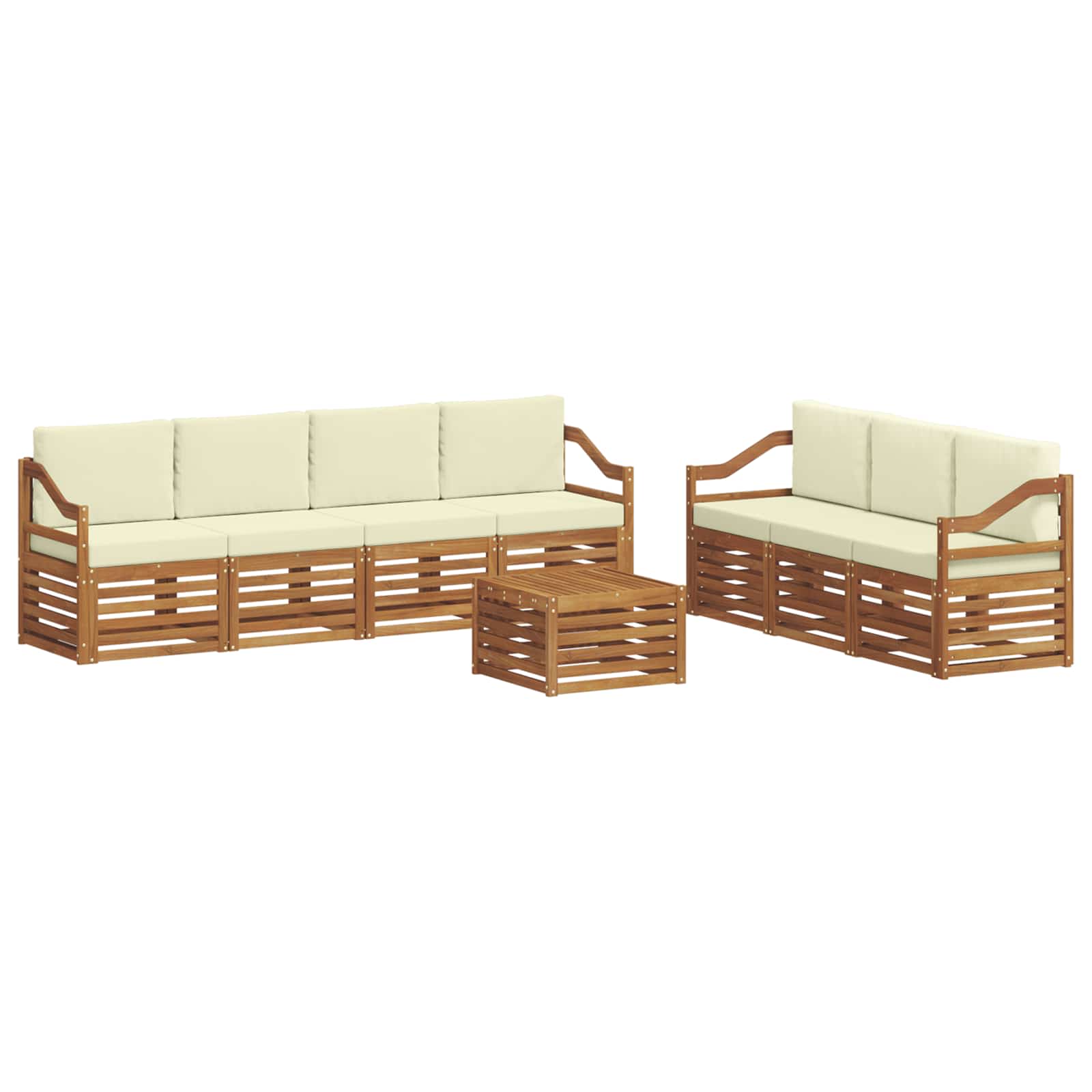 Ensembles de canapés avec coussin 8 pcs Naturel et Crème - XIOS