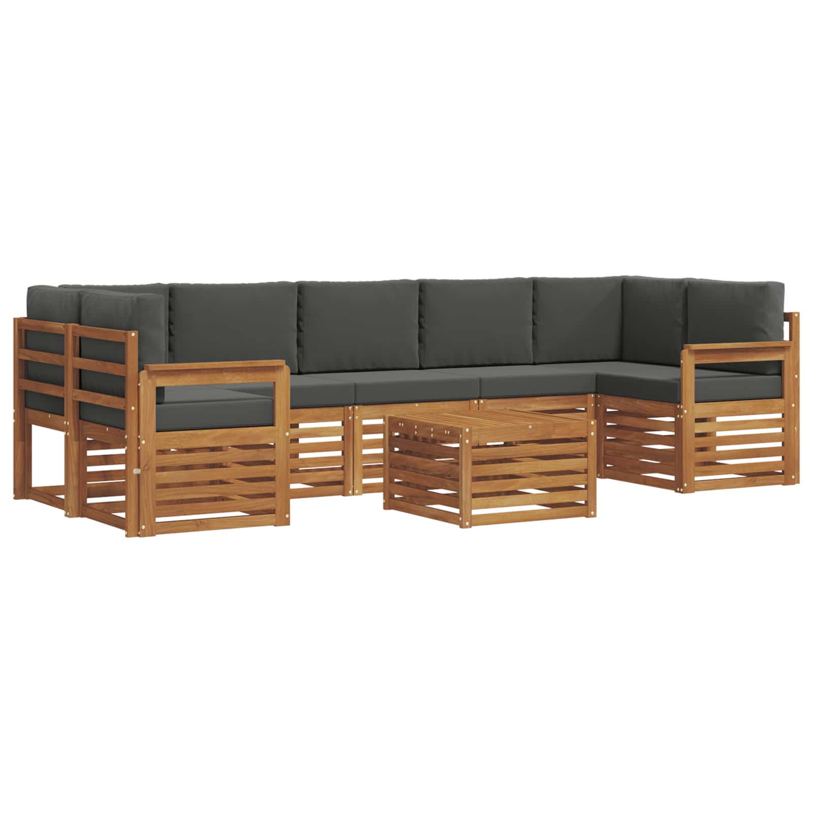 Ensemble de canapés d'extérieur 8 pcs Naturel et Anthracite - XIOS